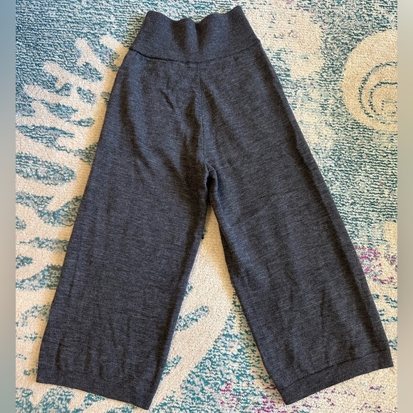 Aritzia Wilfred Brion Cropped Wool High Waist Wide Leg Pant Dark Grey - Picture 8 of 14